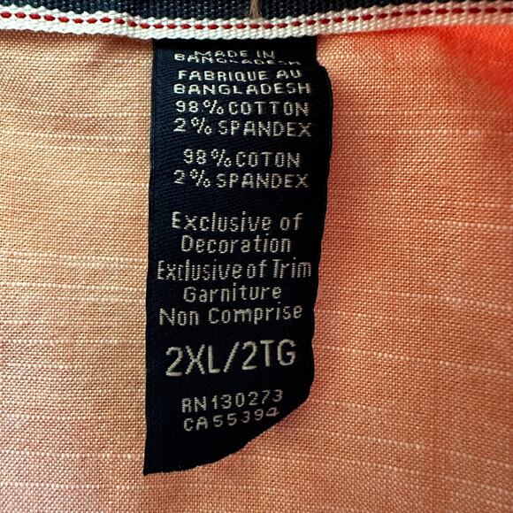 Wrangler Pearl Snap Shirt Flex Comfort Long Sleeve Orange 2XL Western Rodeo - Picture 7 of 8